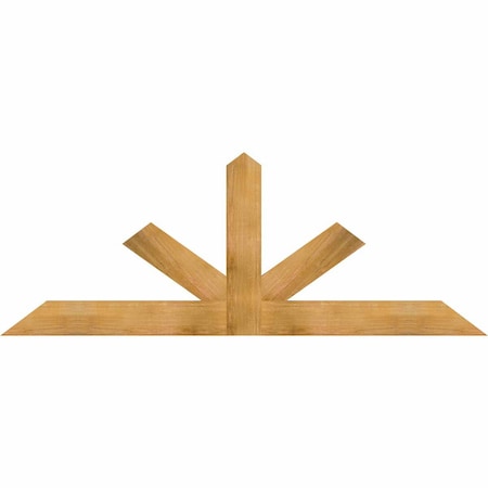 Ekena Millwork Saratoga Rough Sawn Timber Gable Bracket, Western Red Cedar, 84"W x 31"H x 2"D x 6"F, 9/12 Pitch GBW084X31X0206SAR00RWR
